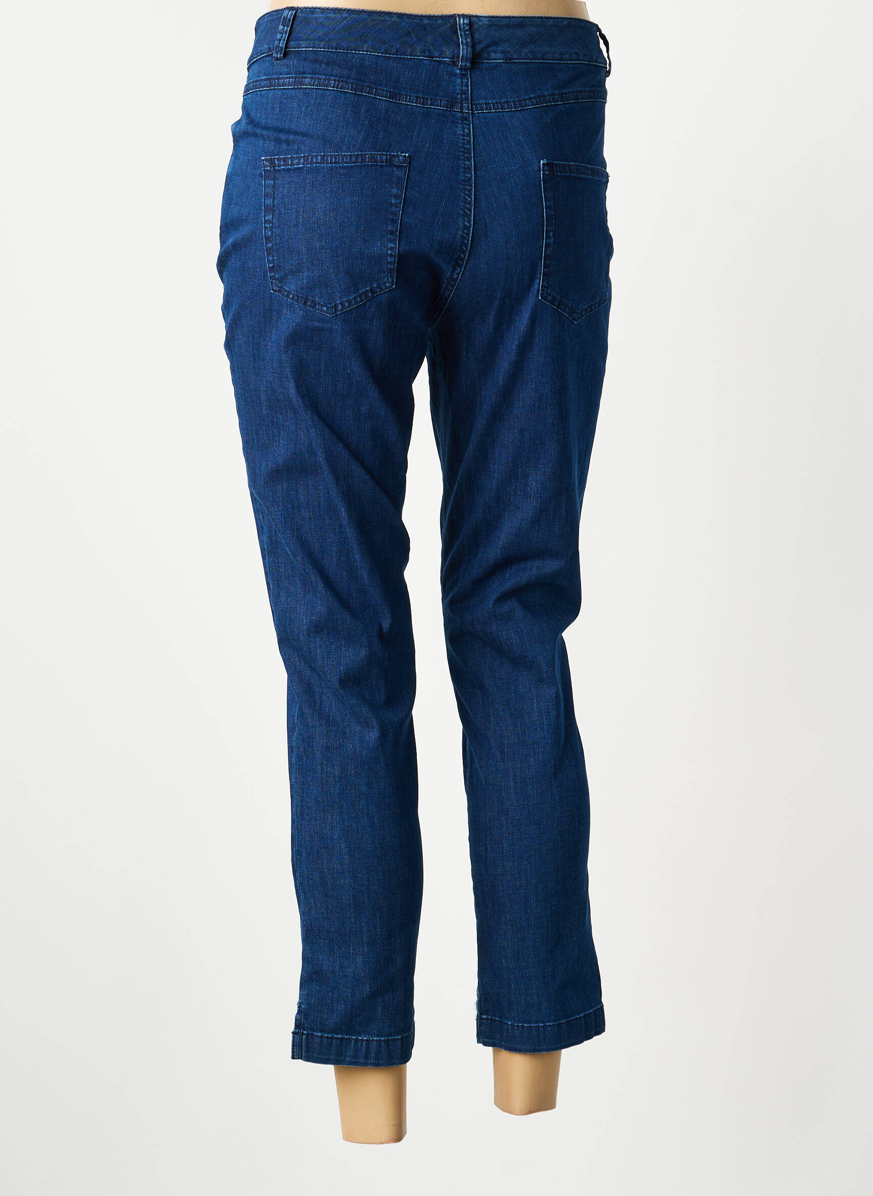 Pantalon 7/8 stretch taille normale bleu ANANKE femme