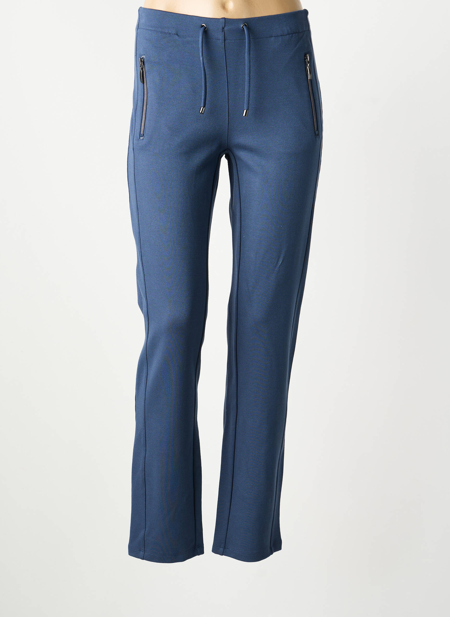 Pantalon droit stretch taille normale bleu BARBARA LEBEK femme