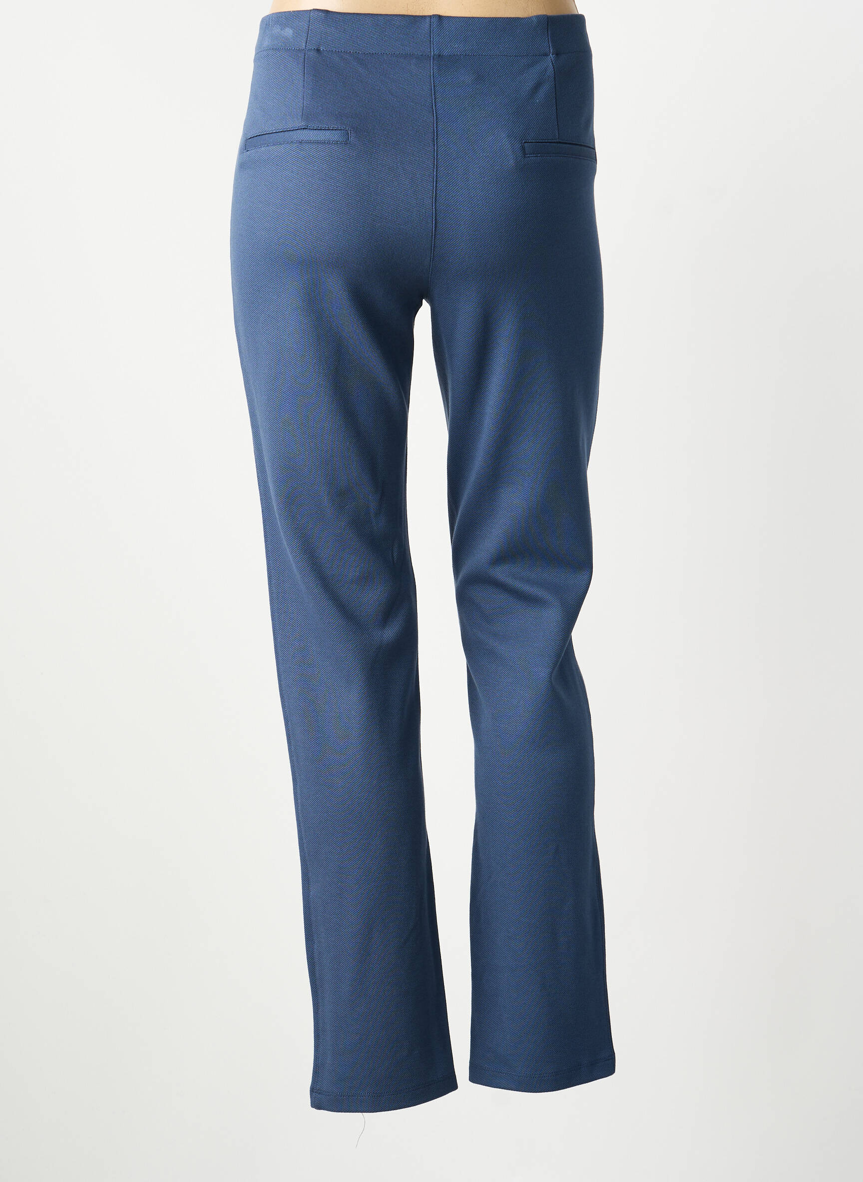 Pantalon droit stretch taille normale bleu BARBARA LEBEK femme