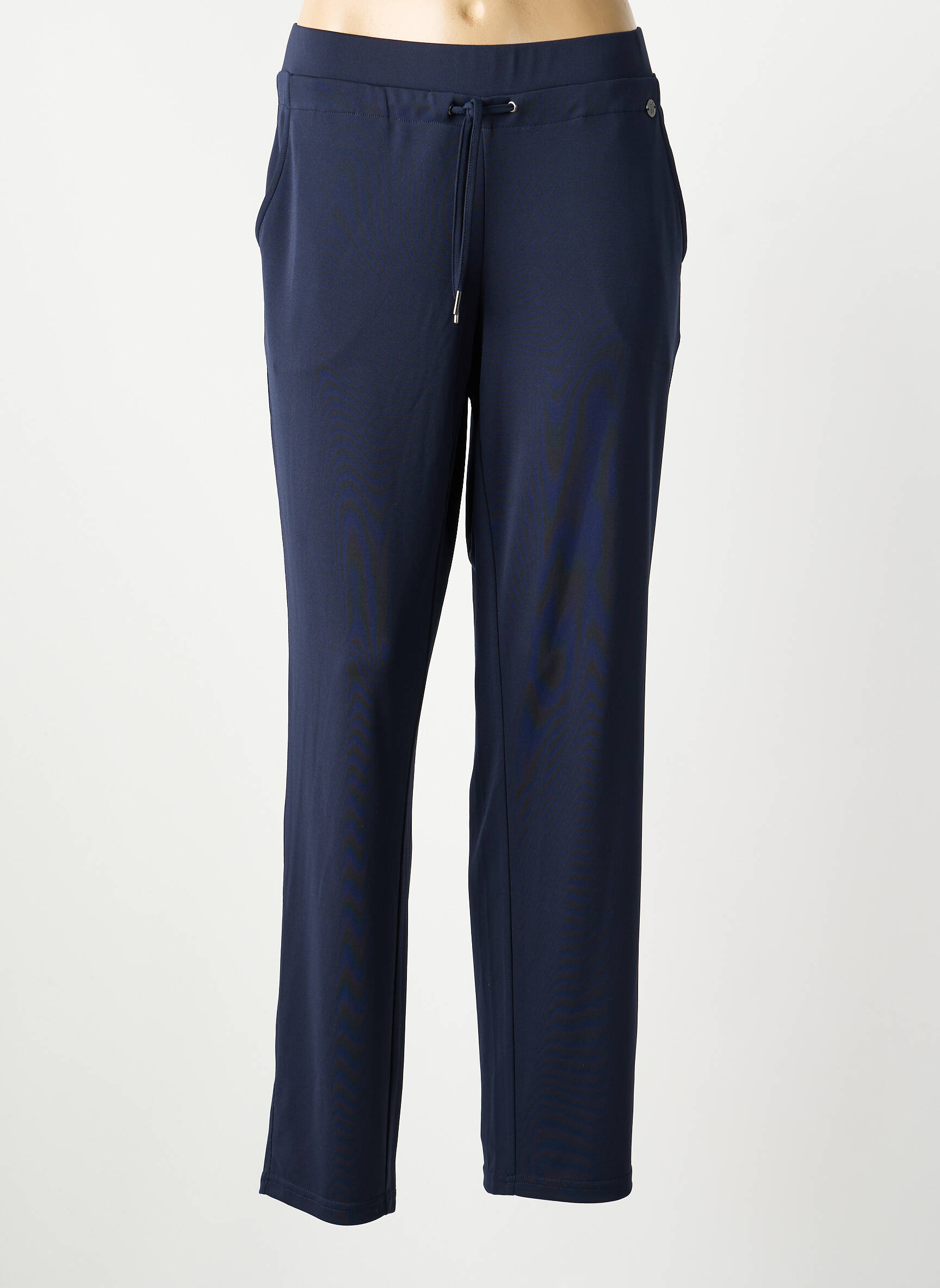 Pantalon droit stretch taille normale bleu BARBARA LEBEK femme