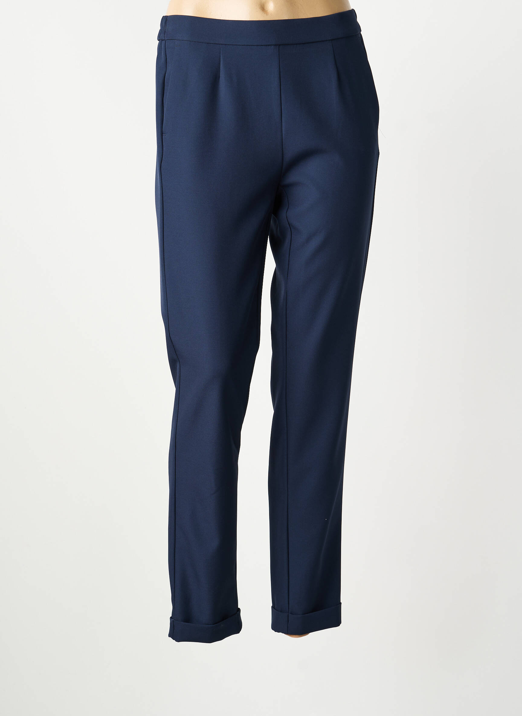 Pantalon slim taille élastique taille normale bleu FRANK WALDER femme
