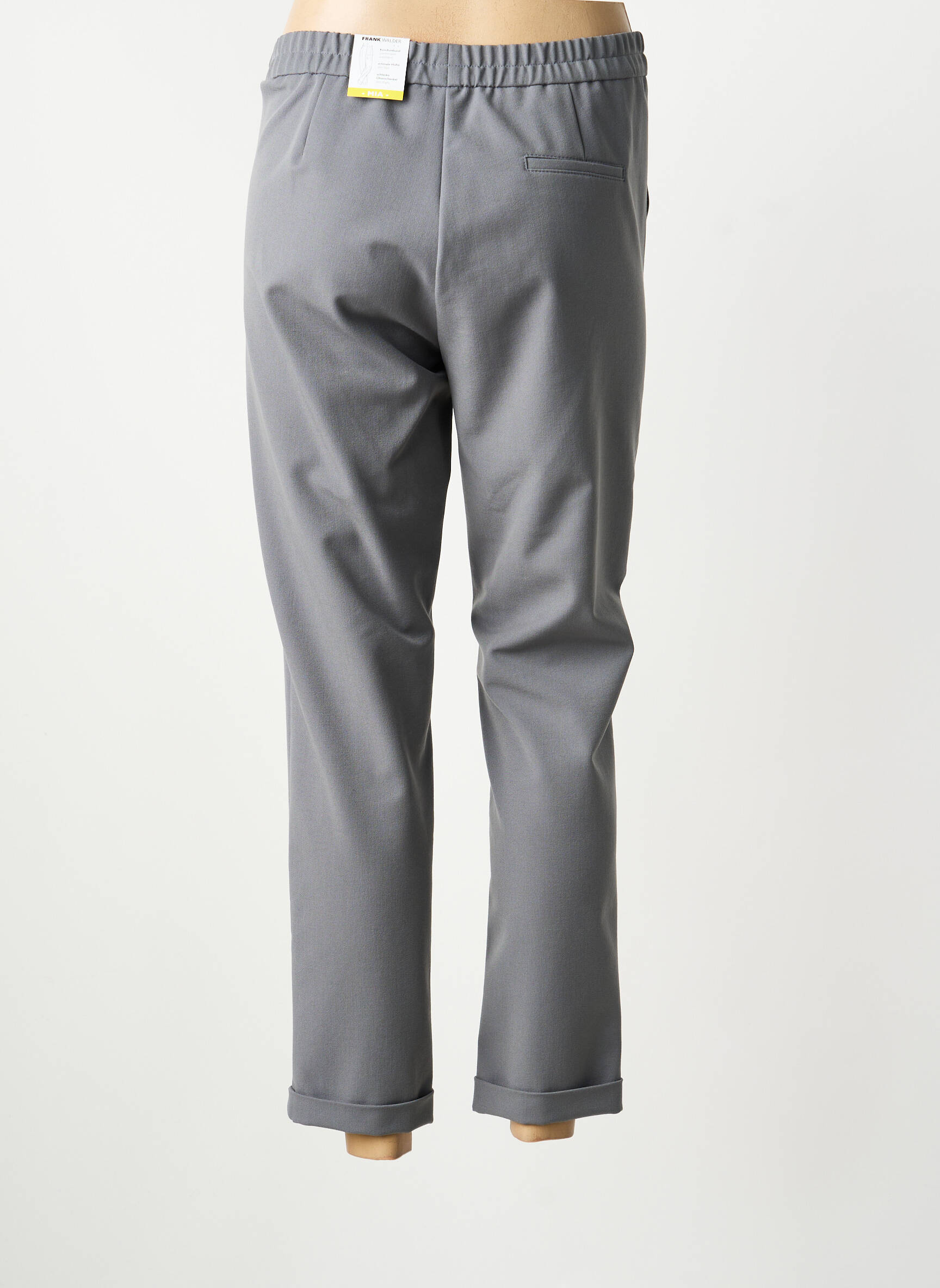 Pantalon 7/8 stretch taille normale gris FRANK WALDER femme