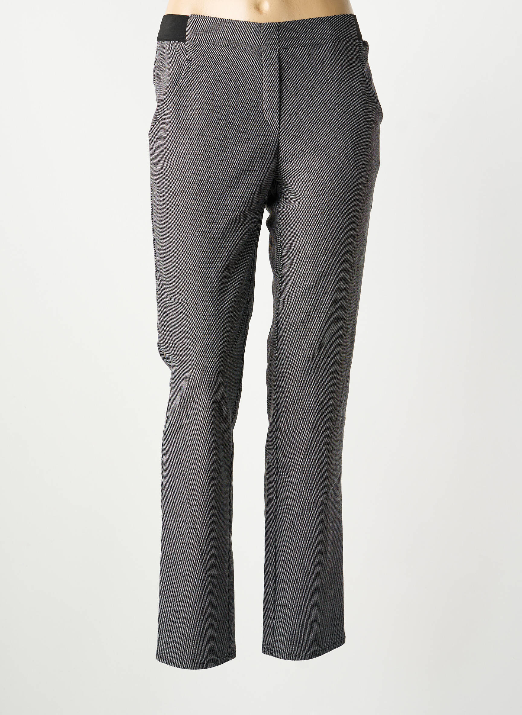 Pantalon slim taille élastique taille normale noir FRANK WALDER femme