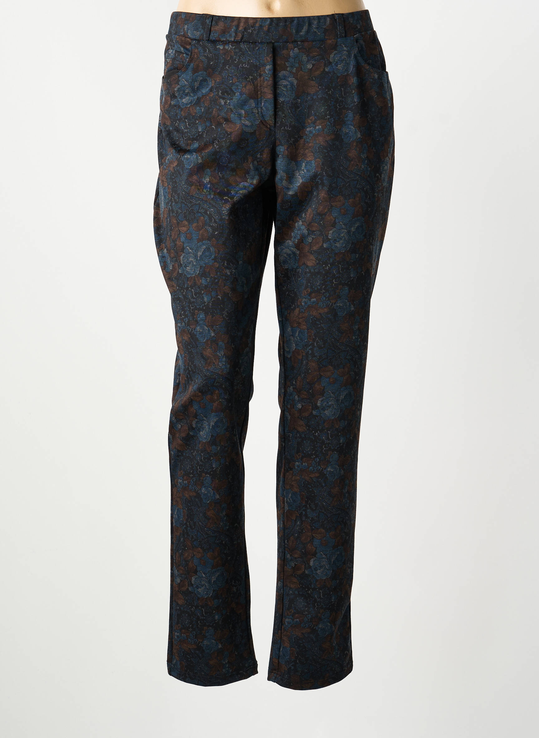 Pantalon slim taille élastique taille normale noir GUY DUBOUIS femme
