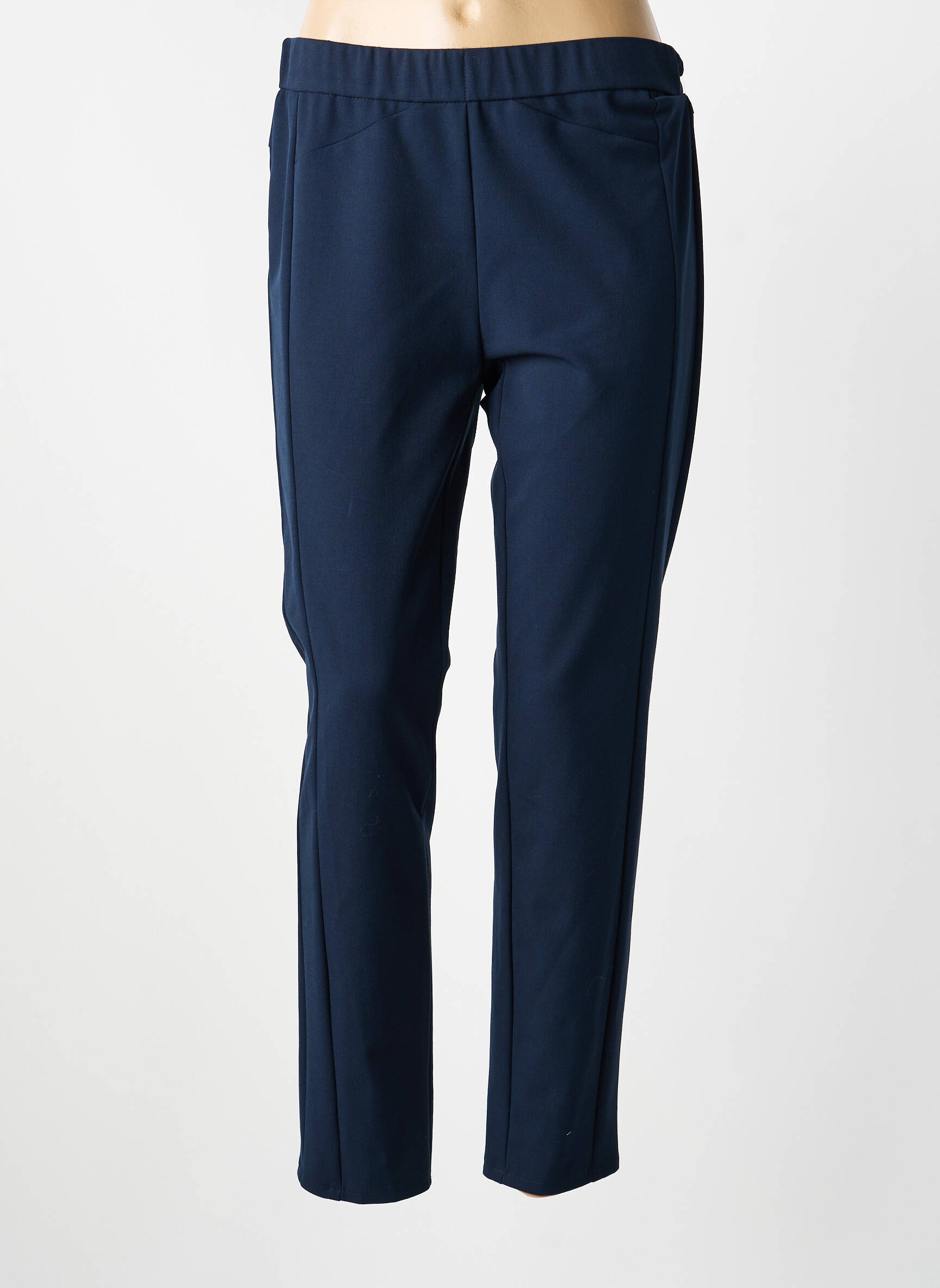 Pantalon slim taille élastique taille normale bleu FRANK WALDER femme