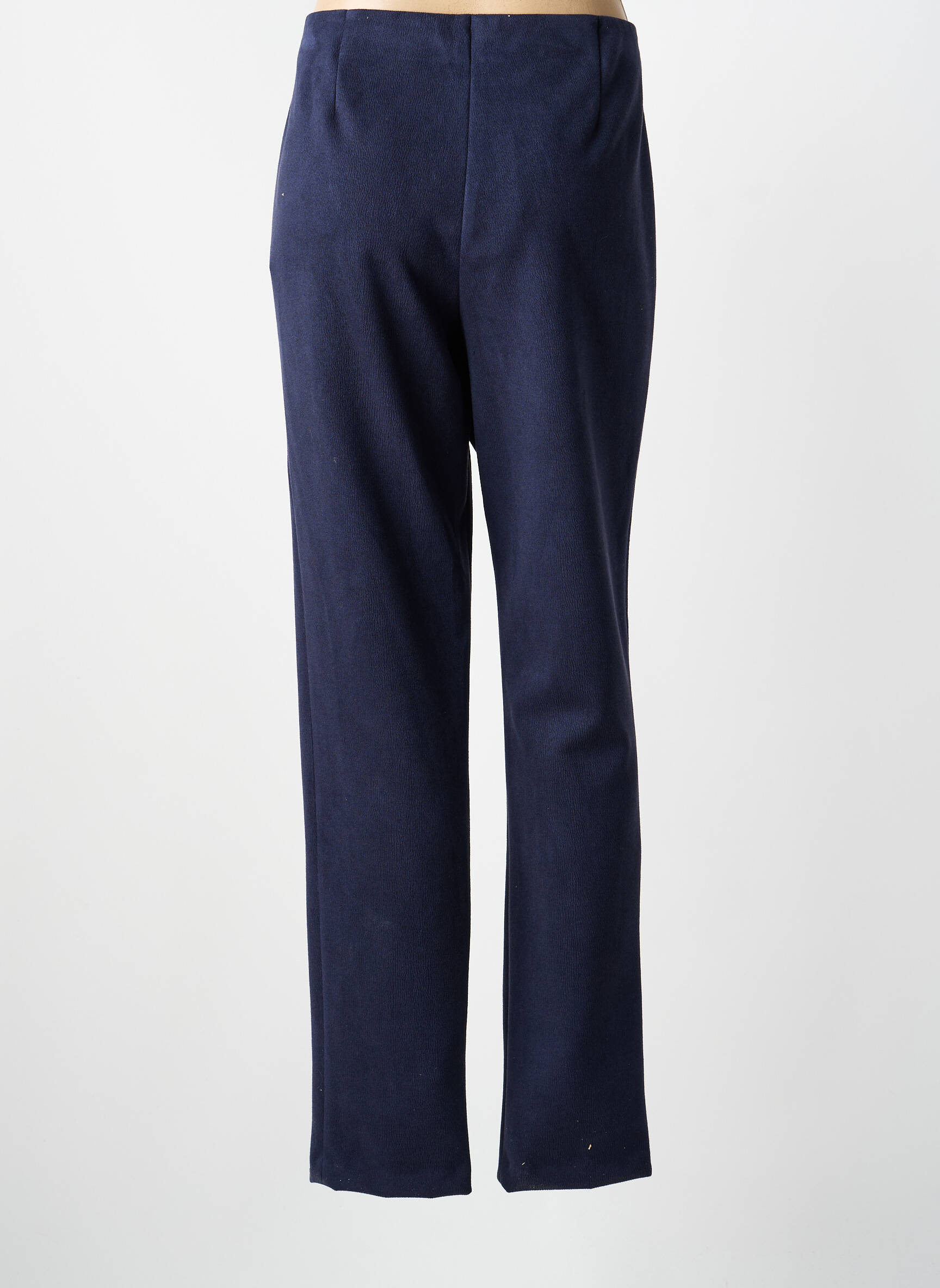 Pantalon droit stretch taille normale bleu GUY DUBOUIS femme
