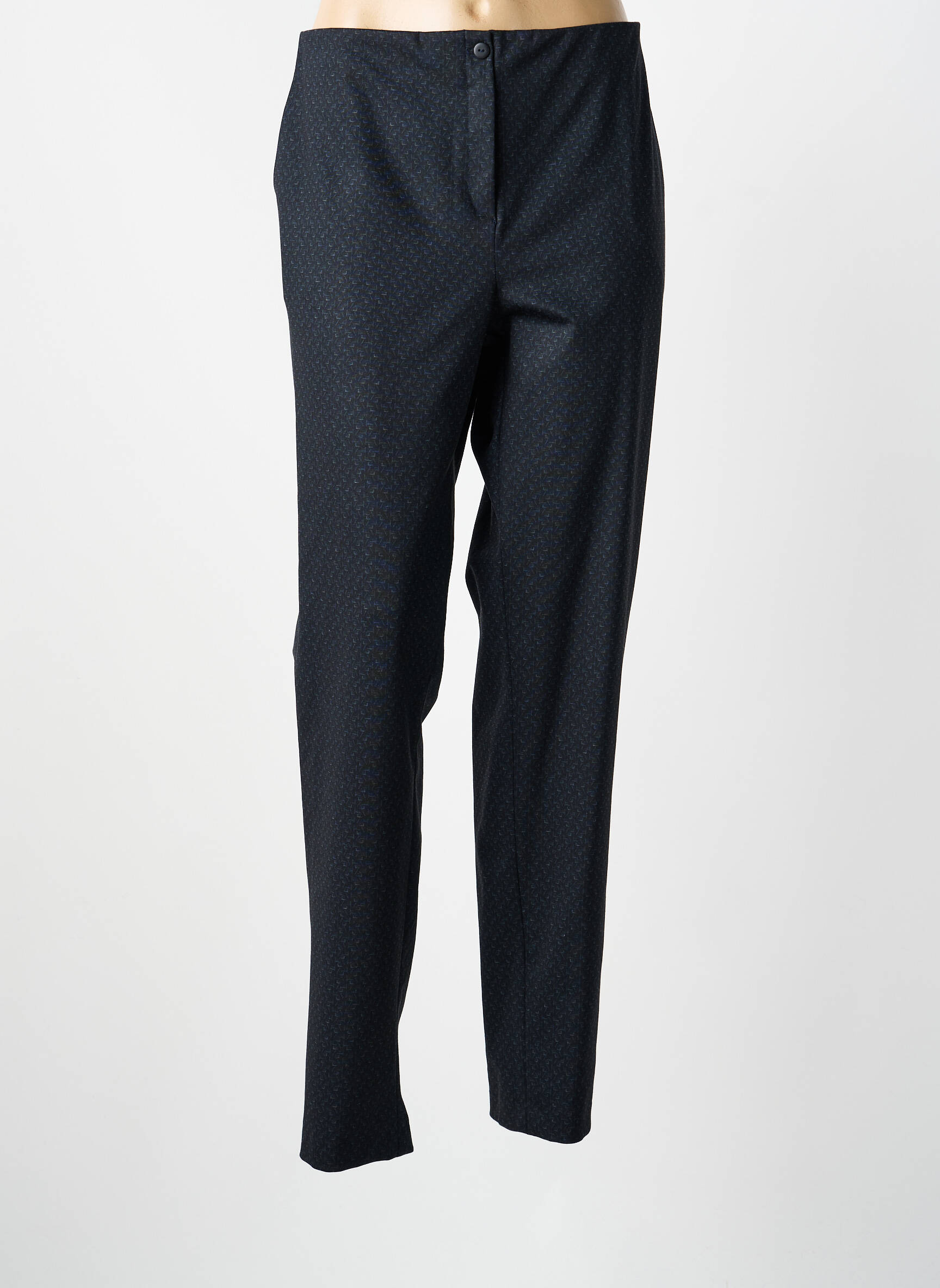 Pantalon droit stretch taille normale bleu GUY DUBOUIS femme