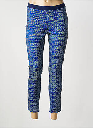 Pantalon slim taille élastique taille normale bleu GUY DUBOUIS femme