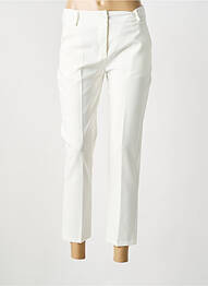 Pantalon 7/8 stretch taille normale blanc COULEURS DU TEMPS femme