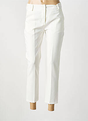 Pantalon 7/8 stretch taille normale blanc COULEURS DU TEMPS femme