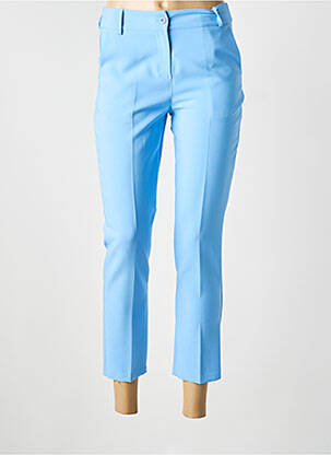 Pantalon 7/8 stretch taille normale bleu COULEURS DU TEMPS femme