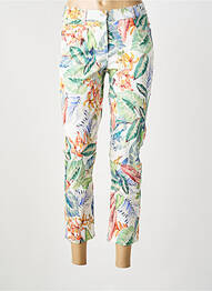 Pantalon 7/8 stretch taille normale blanc GUY DUBOUIS femme