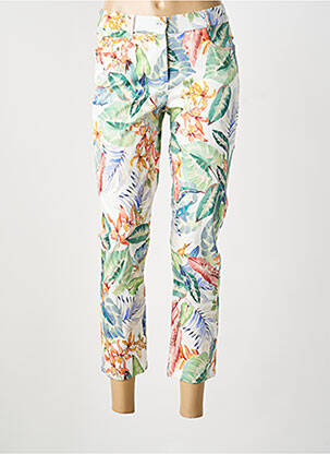 Pantalon 7/8 stretch taille normale blanc GUY DUBOUIS femme