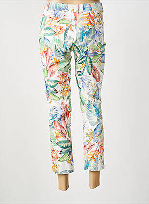 Pantalon 7/8 stretch taille normale blanc GUY DUBOUIS femme