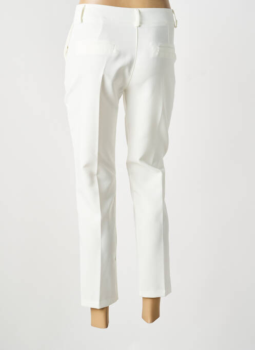 Pantalon 7/8 stretch taille normale blanc COULEURS DU TEMPS femme