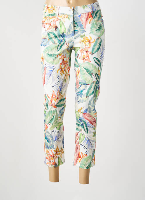 Pantalon 7/8 stretch taille normale blanc GUY DUBOUIS femme