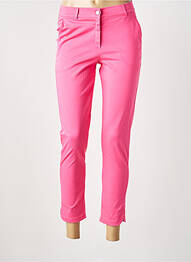 Pantalon chino tissage popeline taille normale rose MERI & ESCA femme