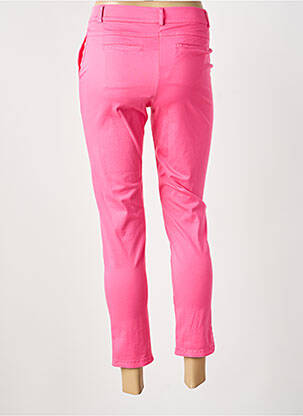 Pantalon chino tissage popeline taille normale rose MERI & ESCA femme