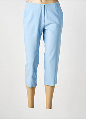 Pantacourt stretch taille normale bleu GUY DUBOUIS femme