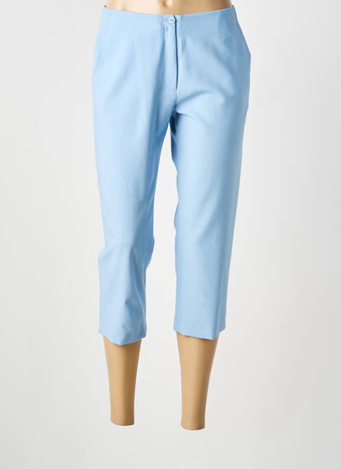 Pantacourt stretch taille normale bleu GUY DUBOUIS femme