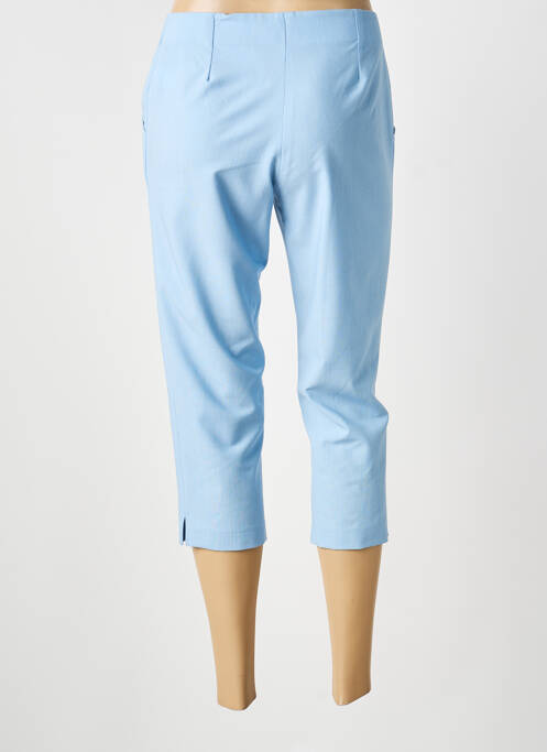Pantacourt stretch taille normale bleu GUY DUBOUIS femme