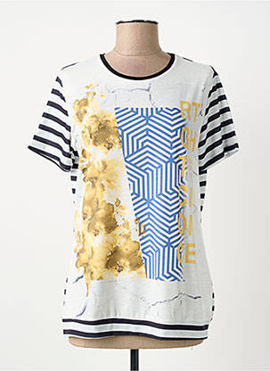 T-shirt imprimé fantaisie manches courtes blanc GUY DUBOUIS femme