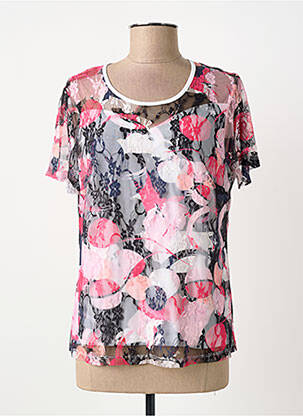 Top stretch manches courtes rose GUY DUBOUIS femme