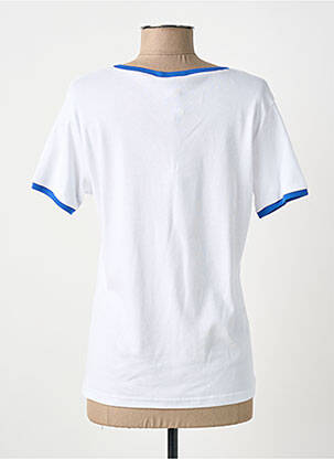 T-shirt sérigraphie floquée manches courtes blanc GUY DUBOUIS femme