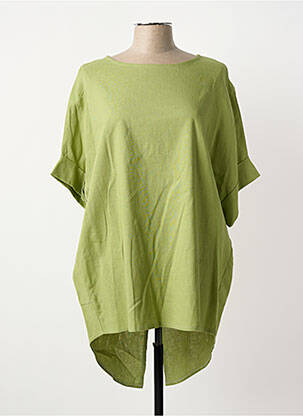 Tunique manches courtes col rond vert COULEURS DU TEMPS femme