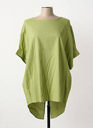 Tunique manches courtes col rond vert COULEURS DU TEMPS femme