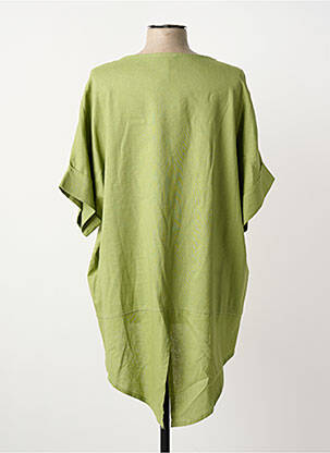Tunique manches courtes col rond vert COULEURS DU TEMPS femme
