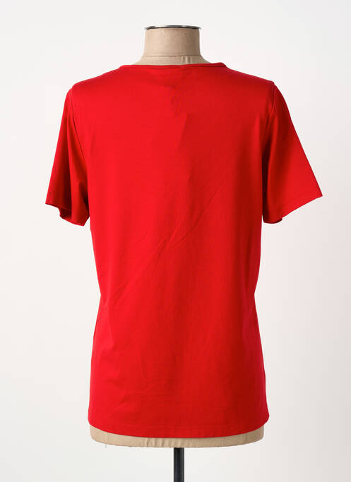 T-shirt col v manches courtes rouge GUY DUBOUIS femme