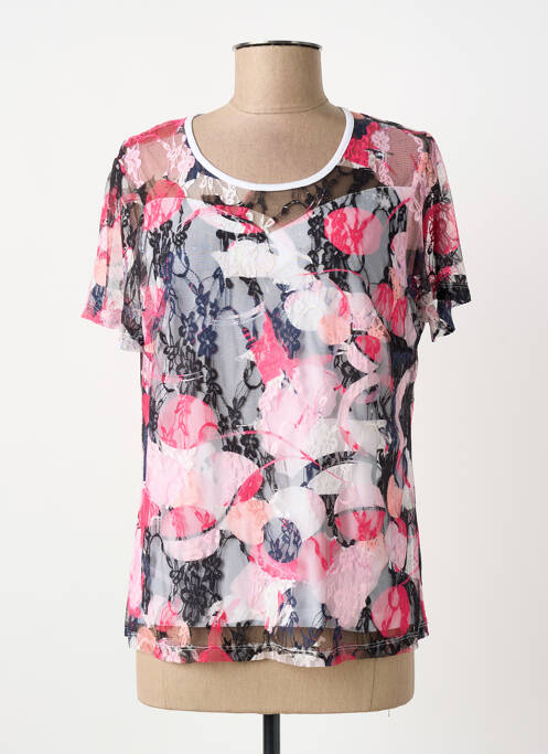 Top stretch manches courtes rose GUY DUBOUIS femme