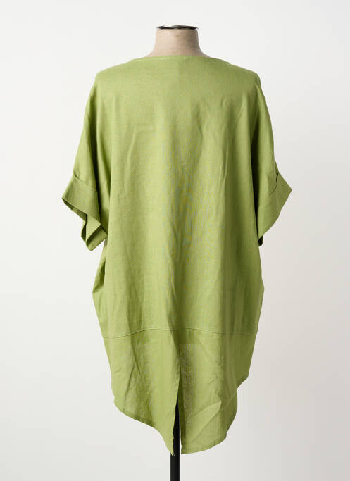 Tunique manches courtes col rond vert COULEURS DU TEMPS femme