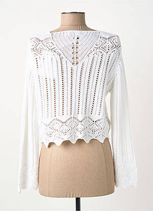Gilet manches longues coupe cintrée blanc MERI & ESCA femme