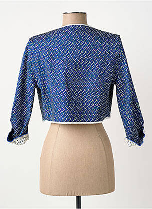 Boléro coupe cintrée bleu GUY DUBOUIS femme