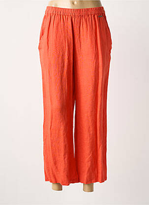Pantalon droit taille élastique taille normale orange AGATHE & LOUISE femme