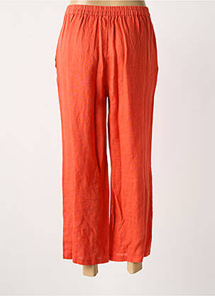 Pantalon droit taille élastique taille normale orange AGATHE & LOUISE femme