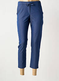 Pantalon 7/8 stretch taille normale bleu GUY DUBOUIS femme