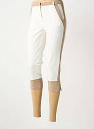 Pantacourt stretch taille normale blanc MERI & ESCA femme