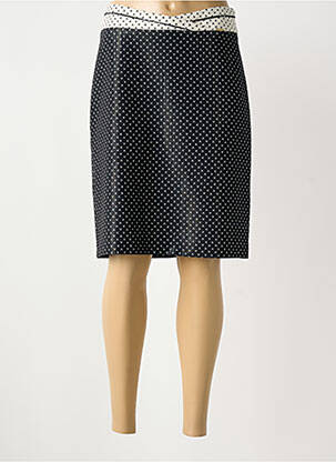 Jupe mi-longue coupe droite noir FRED SABATIER femme