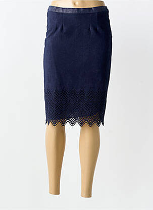 Jupe mi-longue taille normale bleu JUMFIL femme