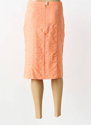 Jupe mi-longue coupe droite orange FRANCE RIVOIRE femme