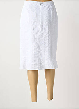 Jupe mi-longue coupe droite blanc IMPULSION femme