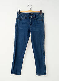 Pantacourt stretch taille normale bleu MORGAN femme
