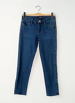 Pantacourt stretch taille normale bleu MORGAN femme