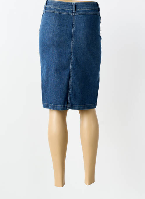 Jupe mi-longue bleu GUY DUBOUIS femme