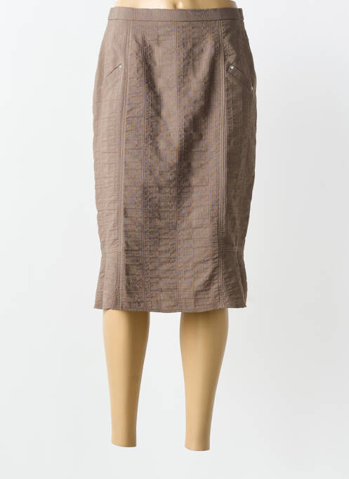 Jupe mi-longue marron IMPULSION femme