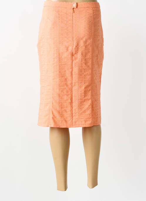 Jupe mi-longue orange FRANCE RIVOIRE femme