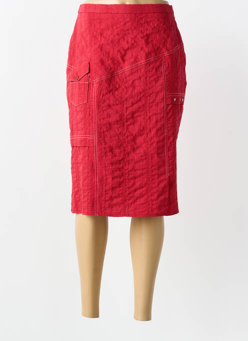 Jupe mi-longue rouge GUY DUBOUIS femme